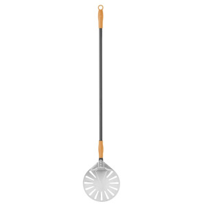 Pala per pizza rotonda forata in acciaio inossidabile - 1200 x 230 mm