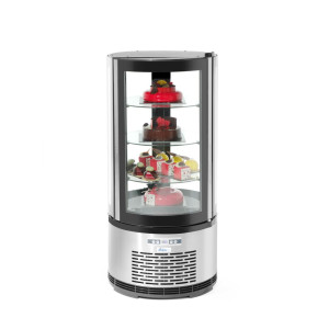 Vetrina espositiva per pasticceria rotonda - 100 L