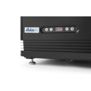 Vetrina refrigerata nera a 4 lati in vetro - 68 L
