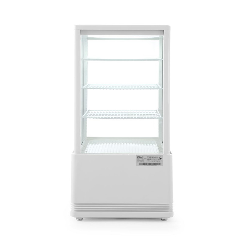 Vetrina refrigerata bianca a 4 lati in vetro - 68 litri Vetrina refrigerata bianca a 4 lati in vetro - 68 litri