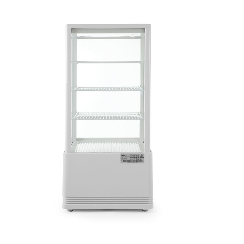 Vetrina refrigerata bianca a 4 lati in vetro - 78 litri Vetrina refrigerata bianca a 4 lati in vetro - 78 litri