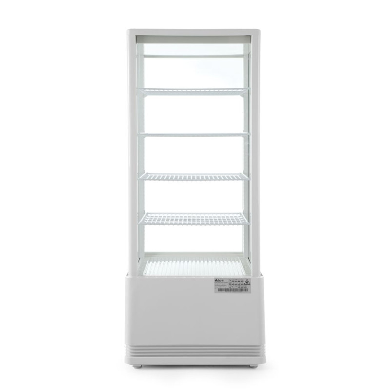 Vetrina refrigerata bianca a 4 lati in vetro - 98 litri Vetrina refrigerata bianca a 4 lati in vetro - 98 litri