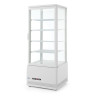 Vetrina refrigerata bianca a 4 lati in vetro - 98 litri