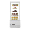 Vetrina refrigerata bianca a 4 lati in vetro - 98 litri
