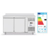 Frigorifero da banco con due porte Profi Line 280L - Marca HENDI - Fourniresto