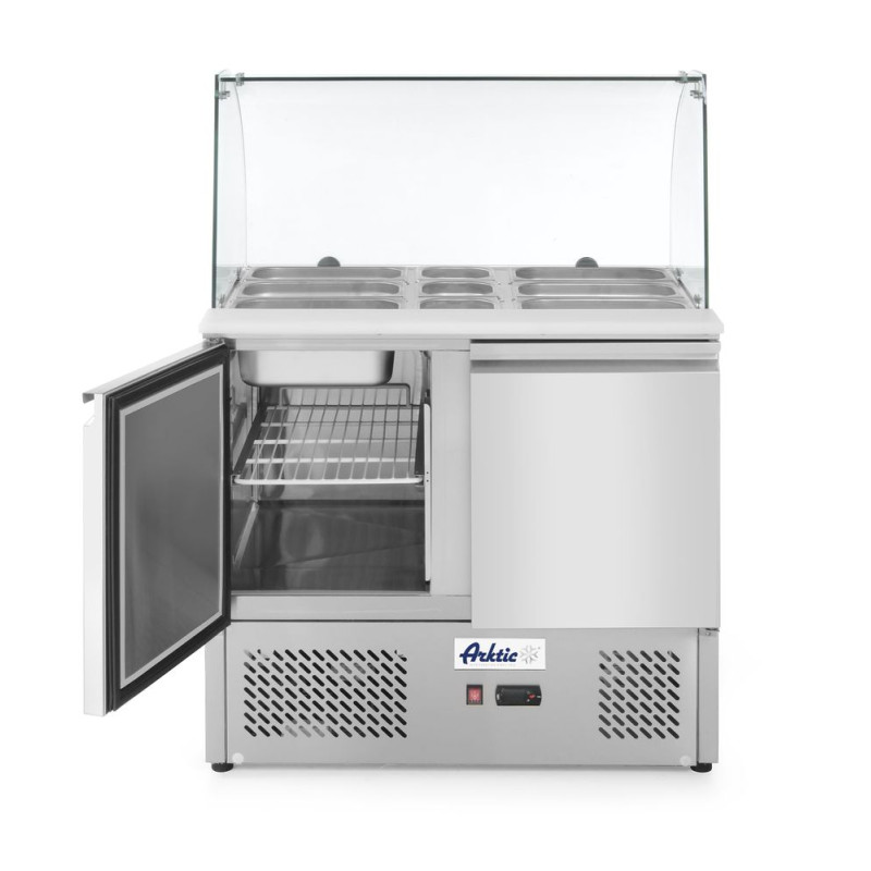 Bancone 2 ante con vetrina refrigerata in vetro - 300 L Bancone 2 ante con vetrina refrigerata in vetro - 300 L