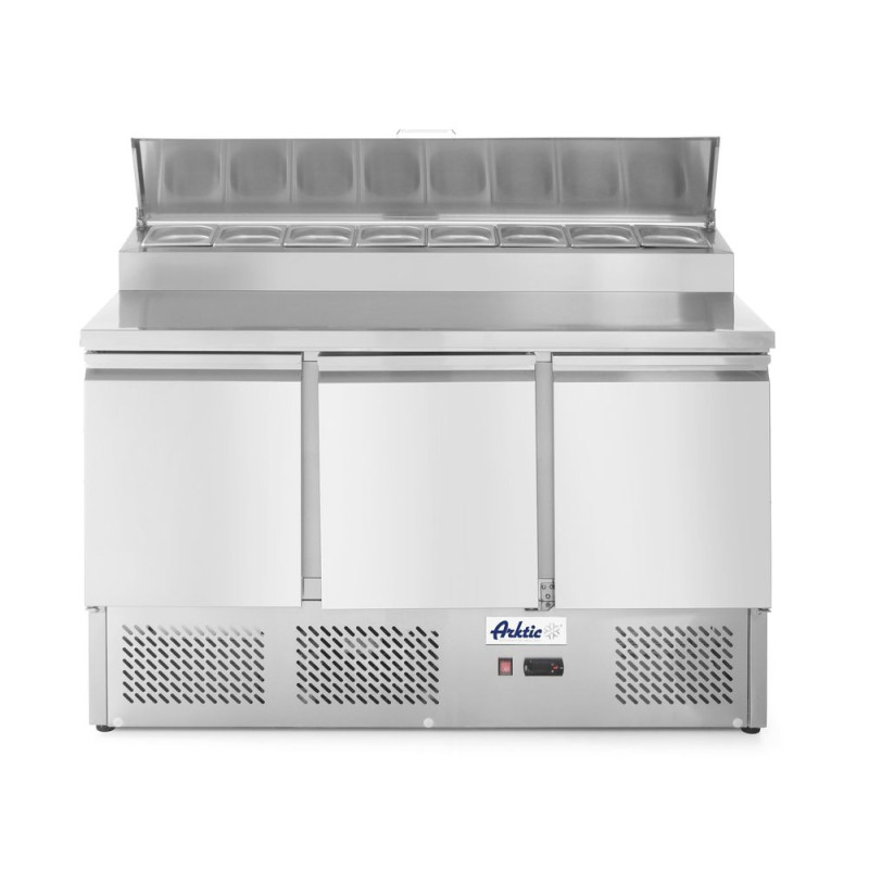 Bancone di preparazione per pizze o insalate con vetrina refrigerata - 380 L Bancone di preparazione per pizze o insalate con vetrina refrigerata - 380 L