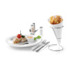 Support per cono di patatine fritte in acciaio inossidabile