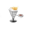 Support per cono di patatine fritte e salsa