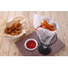 Support per cono di patatine fritte e salsa