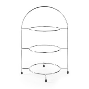 Espositore per piatti cromato - 275 mm di diametro