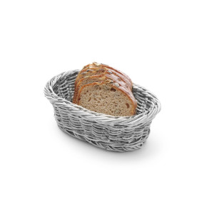 Cestino del pane ovale grigio - 190 x 120 mm