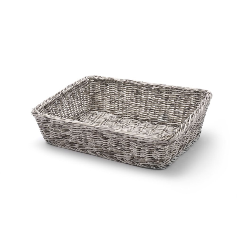 Cestino del pane rettangolare grigio - 400 x 300 mm Cestino del pane rettangolare grigio - 400 x 300 mm