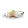 Piatto Ovale in Acciaio Inossidabile - 300 x 220 mm - Marca HENDI - Fourniresto