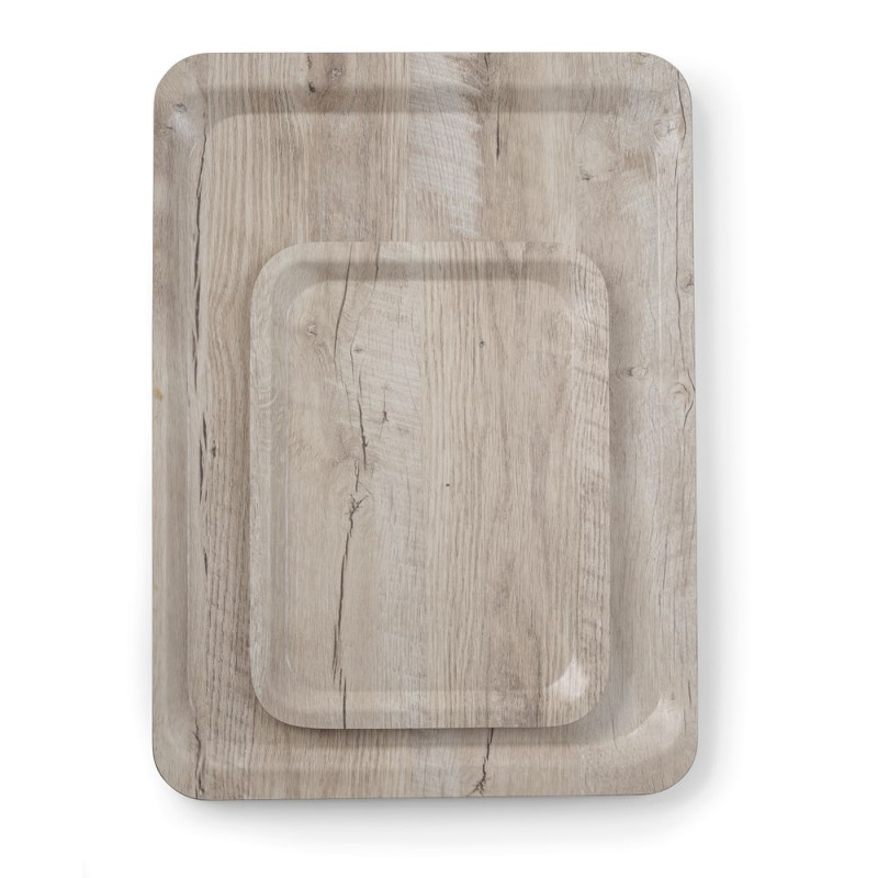 Vassoio da servizio in melamina stampata legno chiaro - 350 x 240 mm Vassoio da servizio in melamina stampata legno chiaro - 350 x 240 mm
