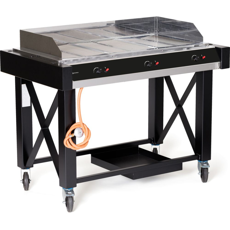 Barbecue a Gas Atlanta in Acciaio Inox - 3 Bruciatori - Hendi Barbecue a Gas Atlanta in Acciaio Inox - 3 Bruciatori - Hendi