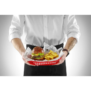 Cestino per il servizio di fast food - Rosso - Lotto da 6 - Hendi