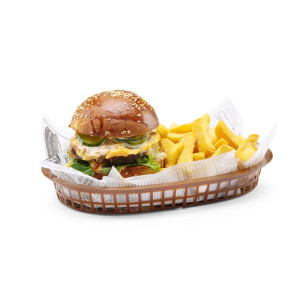 Cestino per il servizio Fast-Food - Marrone - Set da 6 - Hendi