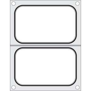 Matrice di sigillatura per sigillatrice manuale - 2 scomparti 178 x 113 mm - Hendi