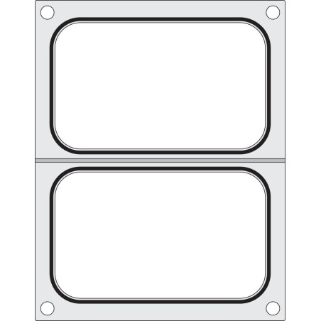 Matrice di sigillatura per sigillatrice manuale - 2 scomparti 178 x 113 mm - Hendi