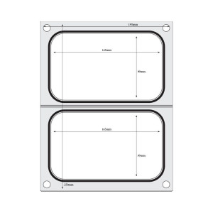 Matrice di sigillatura per sigillatrice manuale - 2 scomparti 178 x 113 mm - Hendi