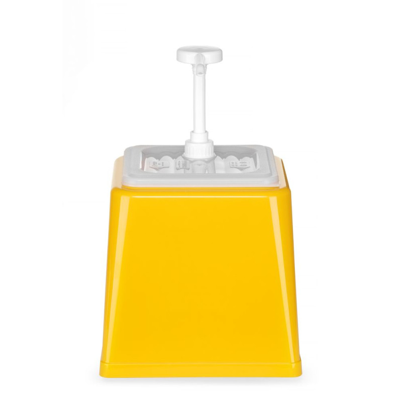 Distributore di salsa con pompa - Giallo - 2,5 L - Hendi Distributore di salsa con pompa - Giallo - 2,5 L - Hendi