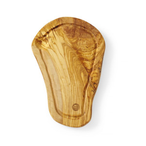 Tagliere con canaletta in legno d'ulivo - 300 x 210 mm - Hendi