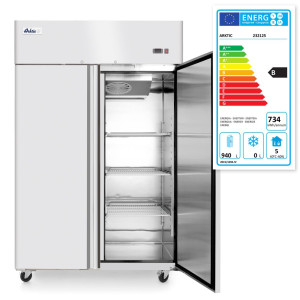 Armadio Frigorifero Positivo in Acciaio Inox 2 Porte 1240L HENDI - Attrezzatura professionale di qualità