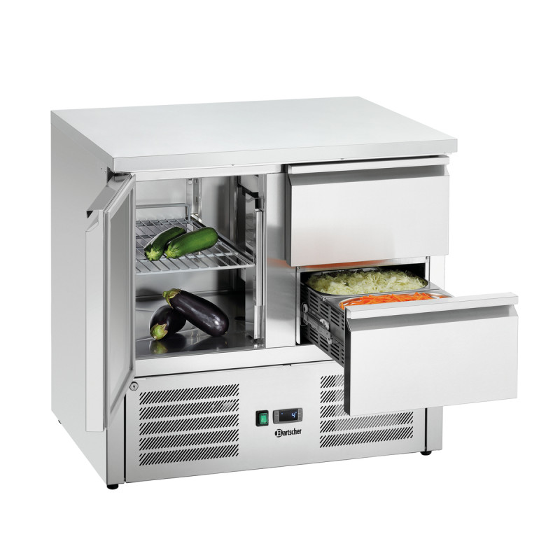 Tavolo refrigerato 2 cassetti 1 porta professionale Tavolo refrigerato 2 cassetti 1 porta professionale