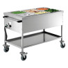 Carrello per bagnomaria senza acqua - 3 GN 1/1