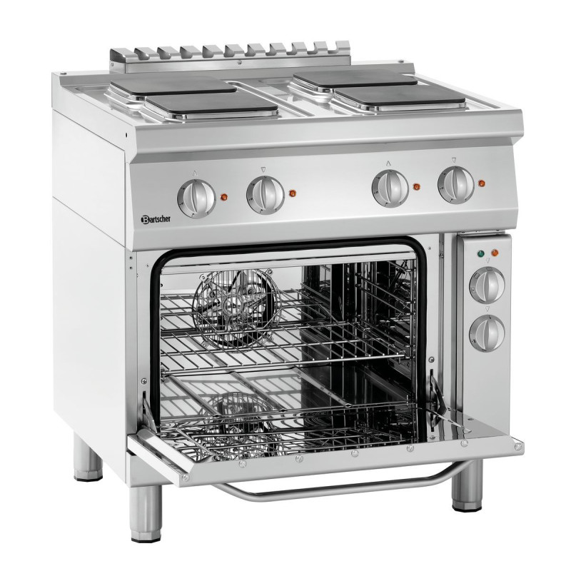 Forno a 4 piastre quadrate con forno elettrico GN1/1 Serie 700 Forno a 4 piastre quadrate con forno elettrico GN1/1 Serie 700
