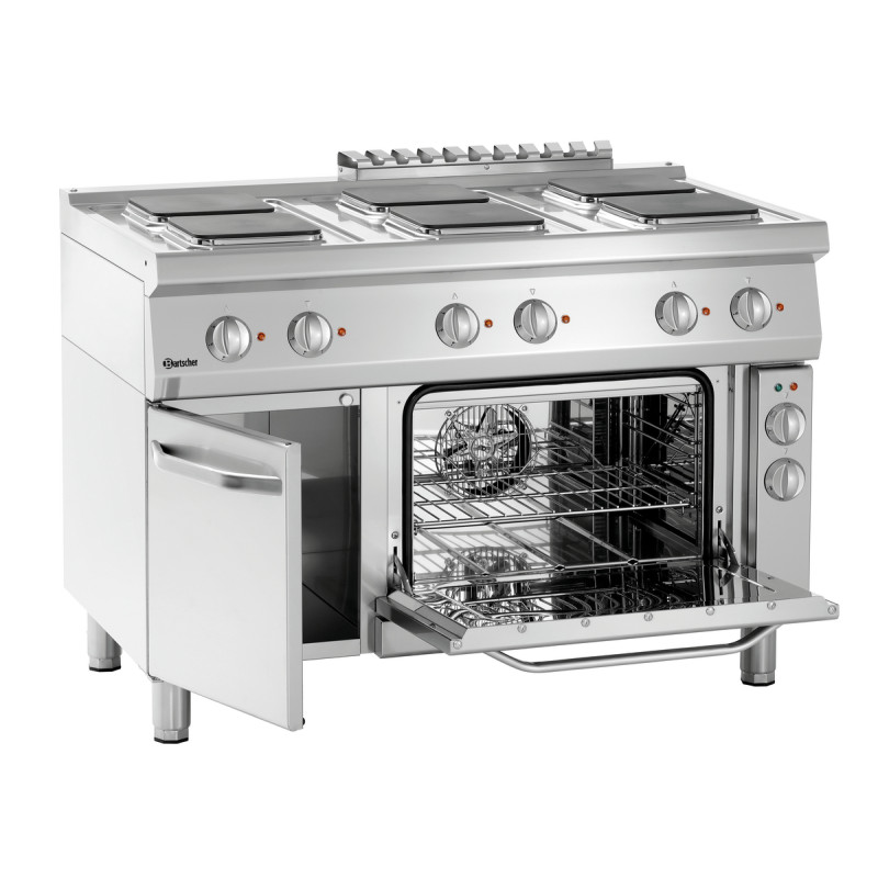Forno a 6 piastre quadrate con forno elettrico GN1/1 e armadio Serie 700 Forno a 6 piastre quadrate con forno elettrico GN1/1 e armadio Serie 700