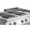 Forno a 6 piastre quadrate con forno elettrico GN1/1 e armadio Serie 700
