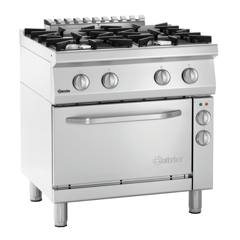 Fornello a 4 fuochi con forno elettrico GN 1/1 Serie 700 Fornello a 4 fuochi con forno elettrico GN 1/1 Serie 700