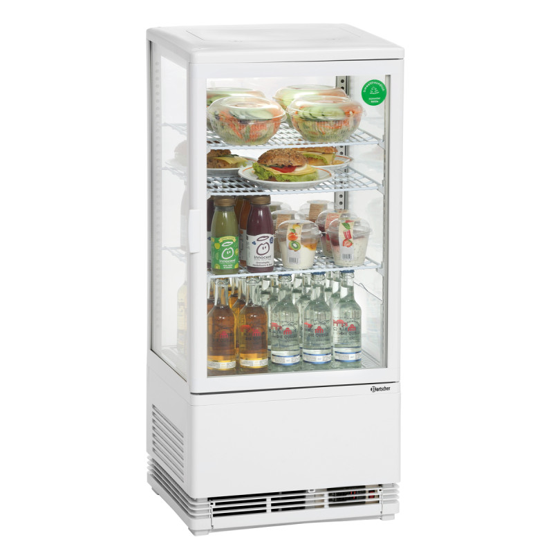 Mini Vetrina Refrigerata Professionale Bartscher - 78 L Bianca Mini Vetrina Refrigerata Professionale Bartscher - 78 L Bianca