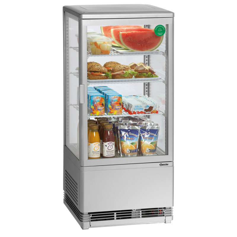 Mini Vetrina Refrigerata Professionale Bartscher - 78 L Argento Mini Vetrina Refrigerata Professionale Bartscher - 78 L Argento