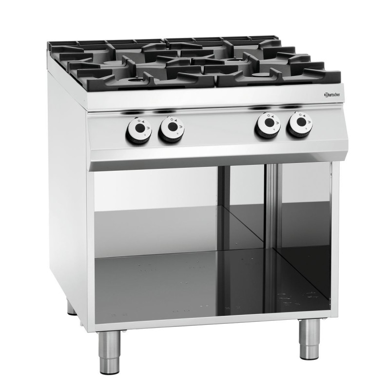 Fornello a 4 fuochi vivaci serie 900 - Base aperta del marchio Bartscher Fornello a 4 fuochi vivaci serie 900 - Base aperta del marchio Bartscher