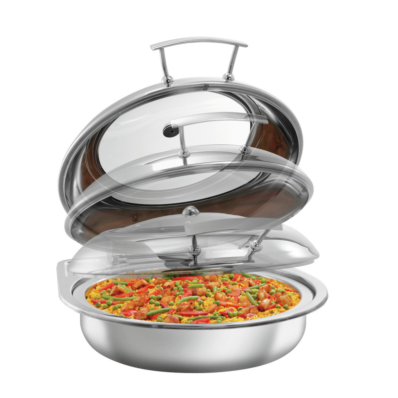 Chafing Dish Flessibile Rotondo con Coperchio Rimovibile - 6,2 L - Bartscher Chafing Dish Flessibile Rotondo con Coperchio Rimovibile - 6,2 L - Bartscher