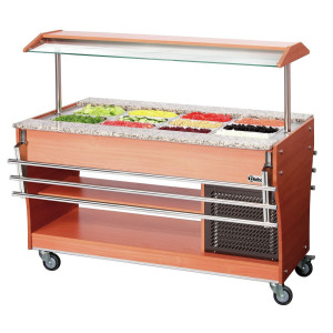 Scivolo a pioli per buffet riscaldato e refrigerato - 4 x GN 1/1
