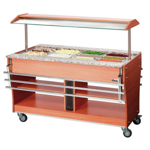 Scivolo a pioli per buffet riscaldato e refrigerato - 4 x GN 1/1