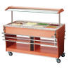 Scivolo a pioli per buffet riscaldato e refrigerato - 4 x GN 1/1