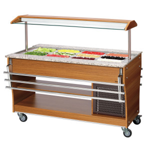 Scivolo a pioli per buffet riscaldato e refrigerato - 4 x GN 1/1