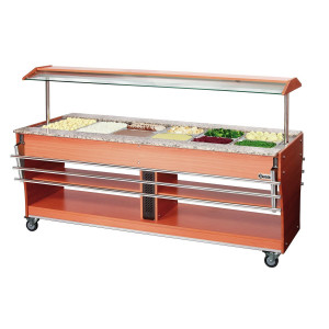 Scivolo a pioli per buffet riscaldato e refrigerato - 6 x GN 1/1