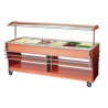 Scivolo a pioli per buffet riscaldato e refrigerato - 6 x GN 1/1