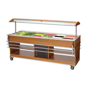 Scivolo a pioli per buffet riscaldato e refrigerato - 6 x GN 1/1