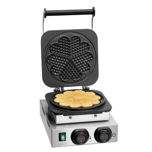 Piastra per waffle professionale - 5 waffle a forma di cuore - Bartscher