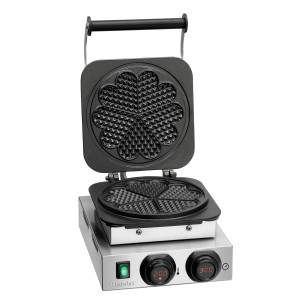 Piastra per waffle professionale - 5 waffle a forma di cuore - Bartscher