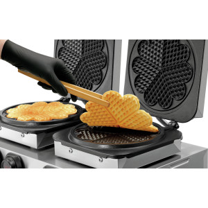 Piastra per waffle professionale doppia - 2 x 5 waffle a forma di cuore - Bartscher