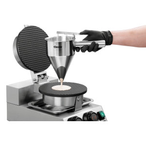 Piastra per waffle cono in acciaio inossidabile - 1000 W - Bartscher