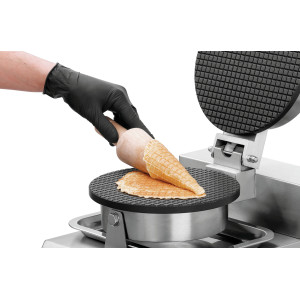 Piastra per waffle cono in acciaio inossidabile - 1000 W - Bartscher